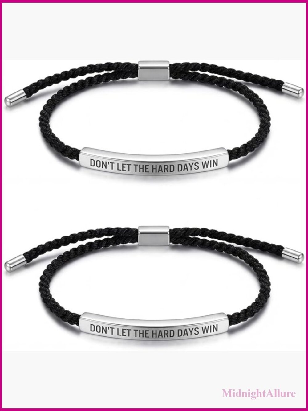 2 Pack Inspirational Wrap Bracelets, Adjustable Motivational Gift